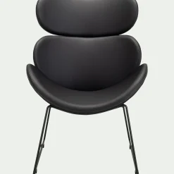 Fauteuil en tissu enduit - noir