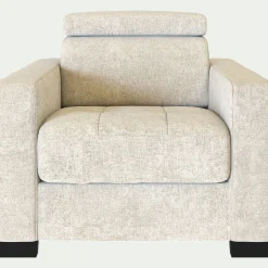 Fauteuil en tissu Genesis - blanc ventoux