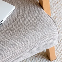 Fauteuil en tissu Loft - beige roucas