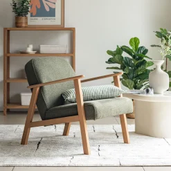 Fauteuil en tissu Loft - vert cèdre