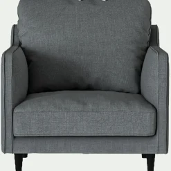 Fauteuil en tissu mixte - gris ardoise