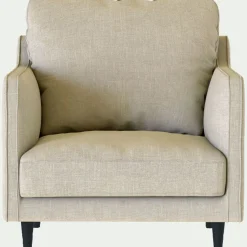 Fauteuil en tissu mixte - beige alpilles