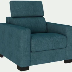 Fauteuil en tissu Monclar - bleu niolon