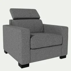Fauteuil en tissu pop - gris