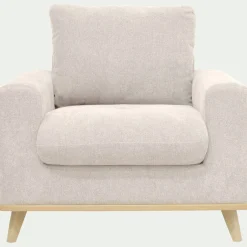 Fauteuil en tissu storm - beige roucas