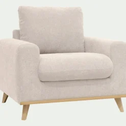 Fauteuil en tissu storm - beige roucas