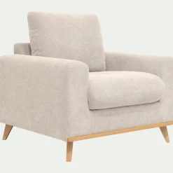 Fauteuil en tissu storm - beige roucas
