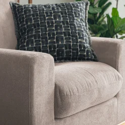 Fauteuil en tissu storm - beige roucas