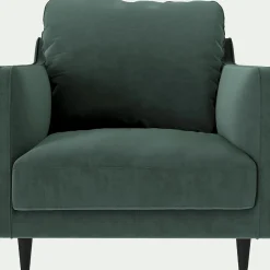 Fauteuil en tissu velvet - vert sauge