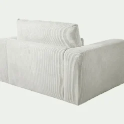 Fauteuil fixe en velours côtelé - gris borie