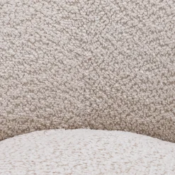 Fauteuil pivotant en tissu bouclette - beige