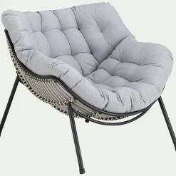 Fauteuil relax en tissu - gris borie