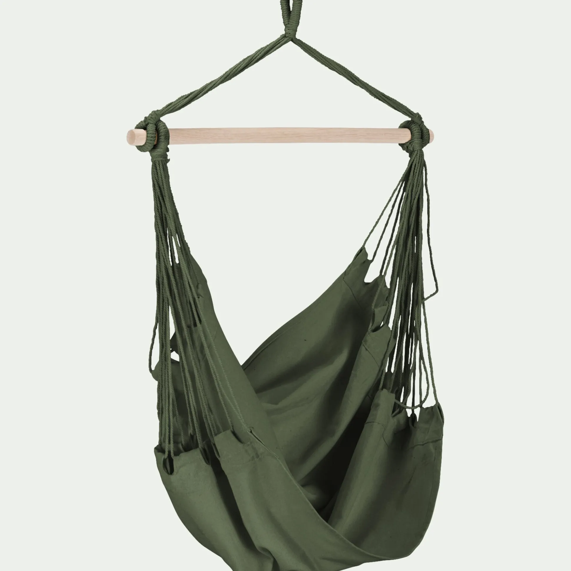 Fauteuil suspendu en polycoton - vert cèdre