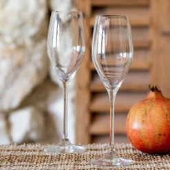 Flûte à champagne en cristallin 17cl - transparent