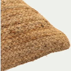 Galette de chaise en jute et coton 45x45cm - naturel