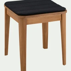 Galette de chaise indoor & outdoor en tissu déperlant - gris ardoise