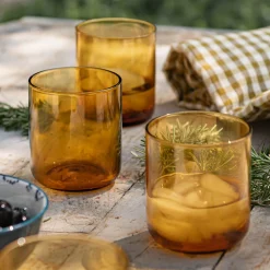 Gobelet bas en verre sodo-calcique 28cl - jaune