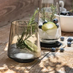 Gobelet bas en verre sodo-calcique 44cl - noir