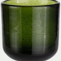 Gobelet en verre bullé 26cl - vert avocado