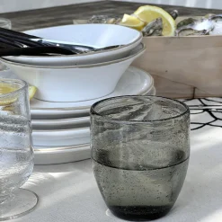 Gobelet en verre bullé 35cl - gris