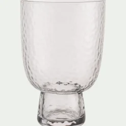 Gobelet en verre martelé 33,5cl - transparent