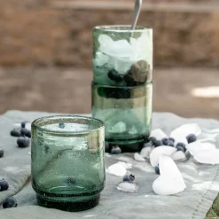 Gobelet en verre sodo-calcique bullé 39cl - gris