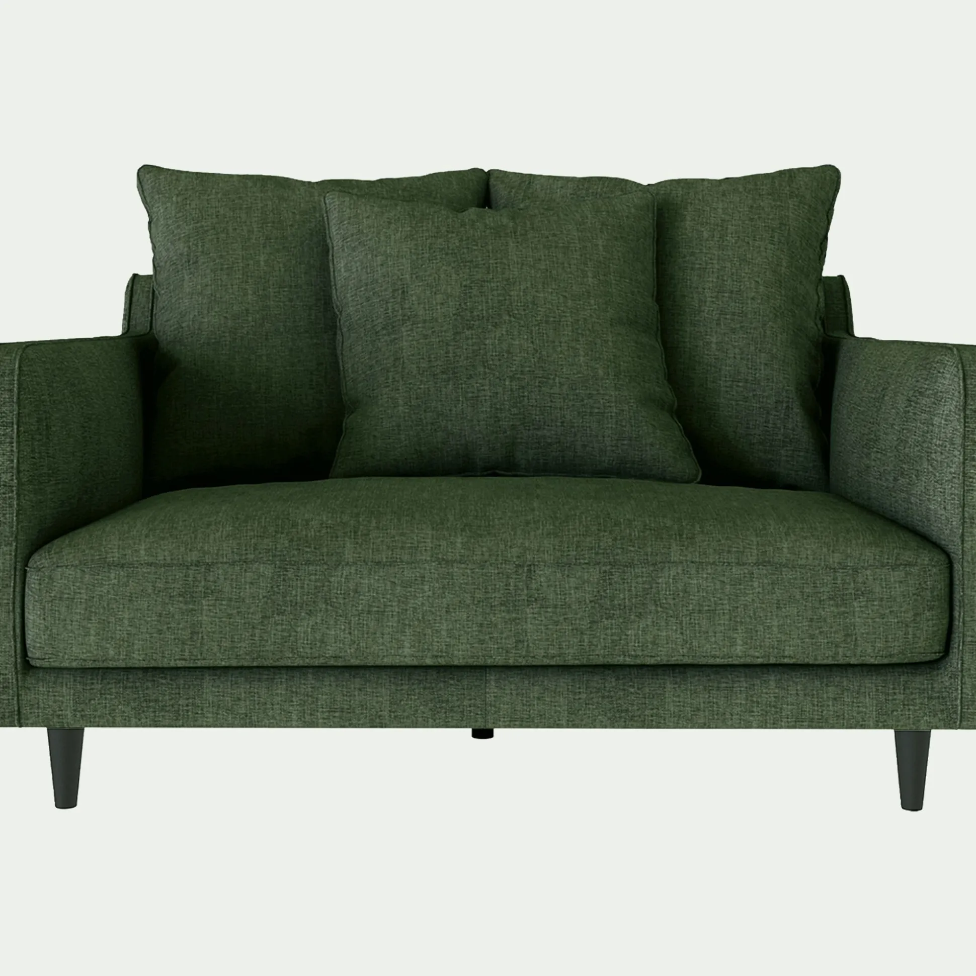 Grand fauteuil fixe en tissu monclar - vert cèdre