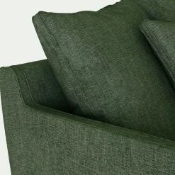 Grand fauteuil fixe en tissu monclar - vert cèdre