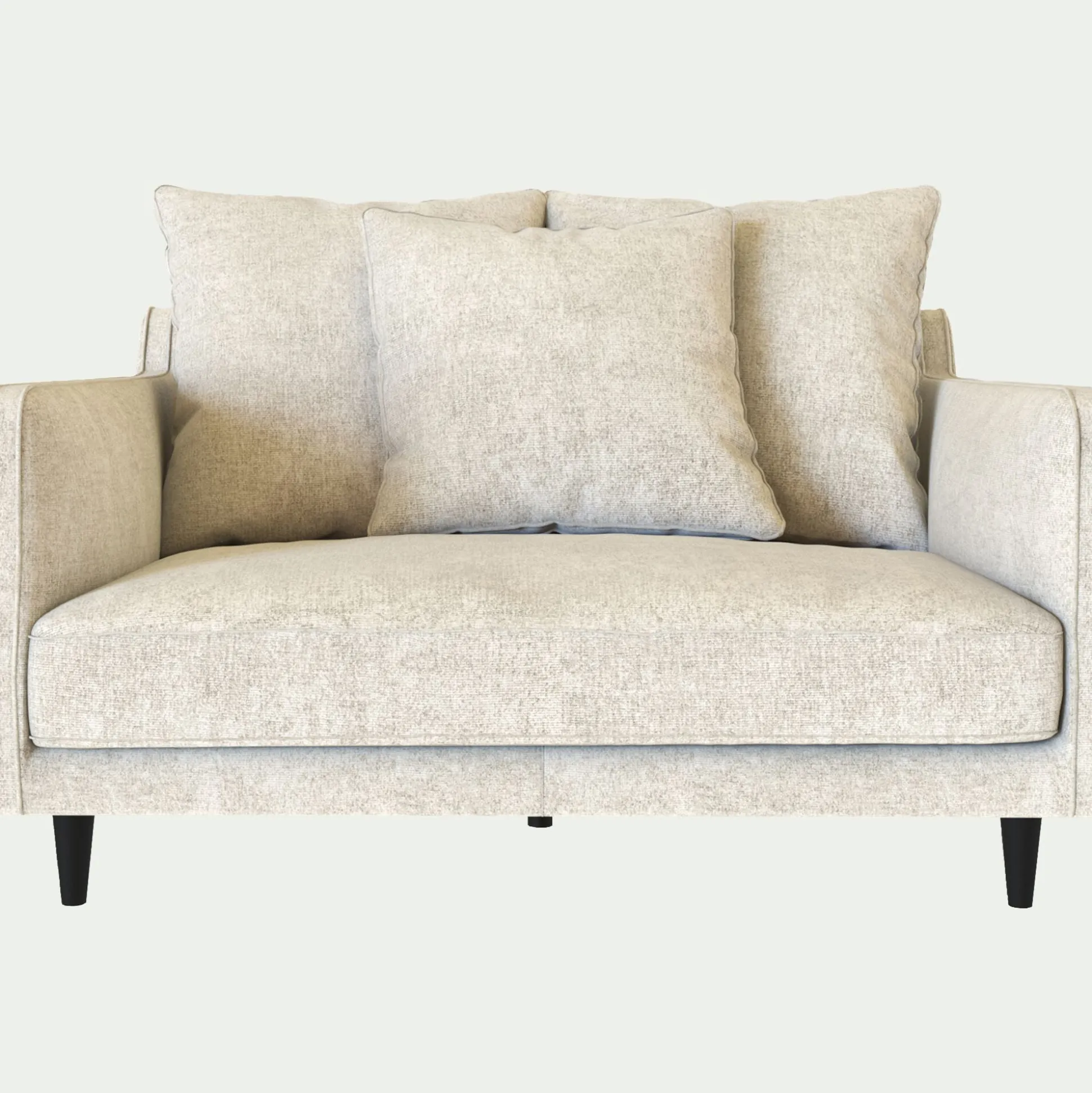 Grand fauteuil fixe en tissu genesis - blanc ventoux