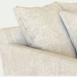 Grand fauteuil fixe en tissu genesis - blanc ventoux