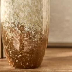 Grand soliflore en céramique H22,4cm - marron