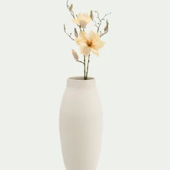 Grand vase en grès moucheté H45cm - blanc