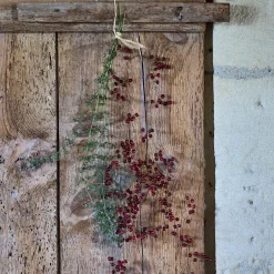 Guirlande de Noël imitation baies rouges 183cm