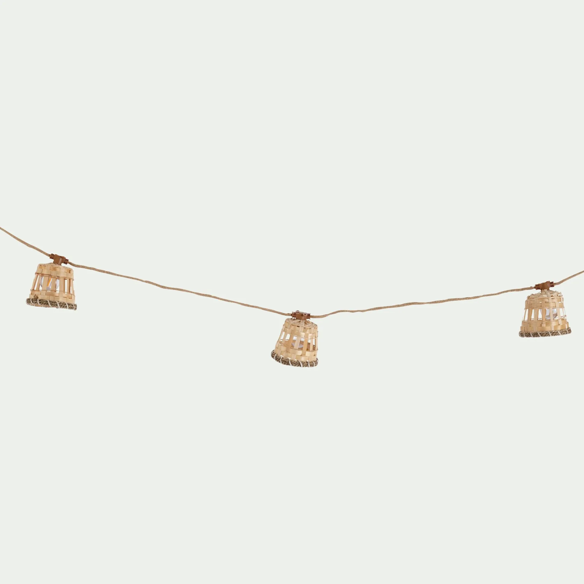 Guirlande lumineuse solaire naturelle 8m - beige