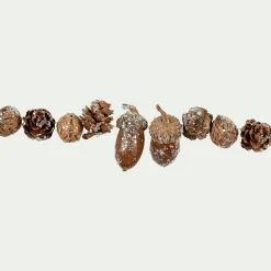 Guirlande pailletée en pines de pin - marron L120cm