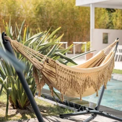 Hamac en polycoton - beige nèfle