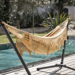 Hamac en polycoton - beige nèfle