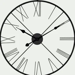 Horloge murale en fer noir D60cm