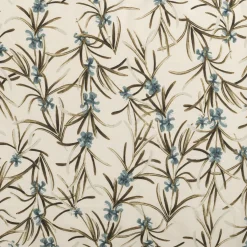 Housse de couette à motif végétal en percale de coton 240x220cm - blanc