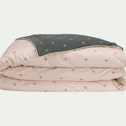 Housse de couette à motifs 240x220cm en coton - vert