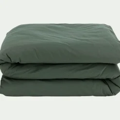 Housse de couette en coton 240x220cm - vert cèdre
