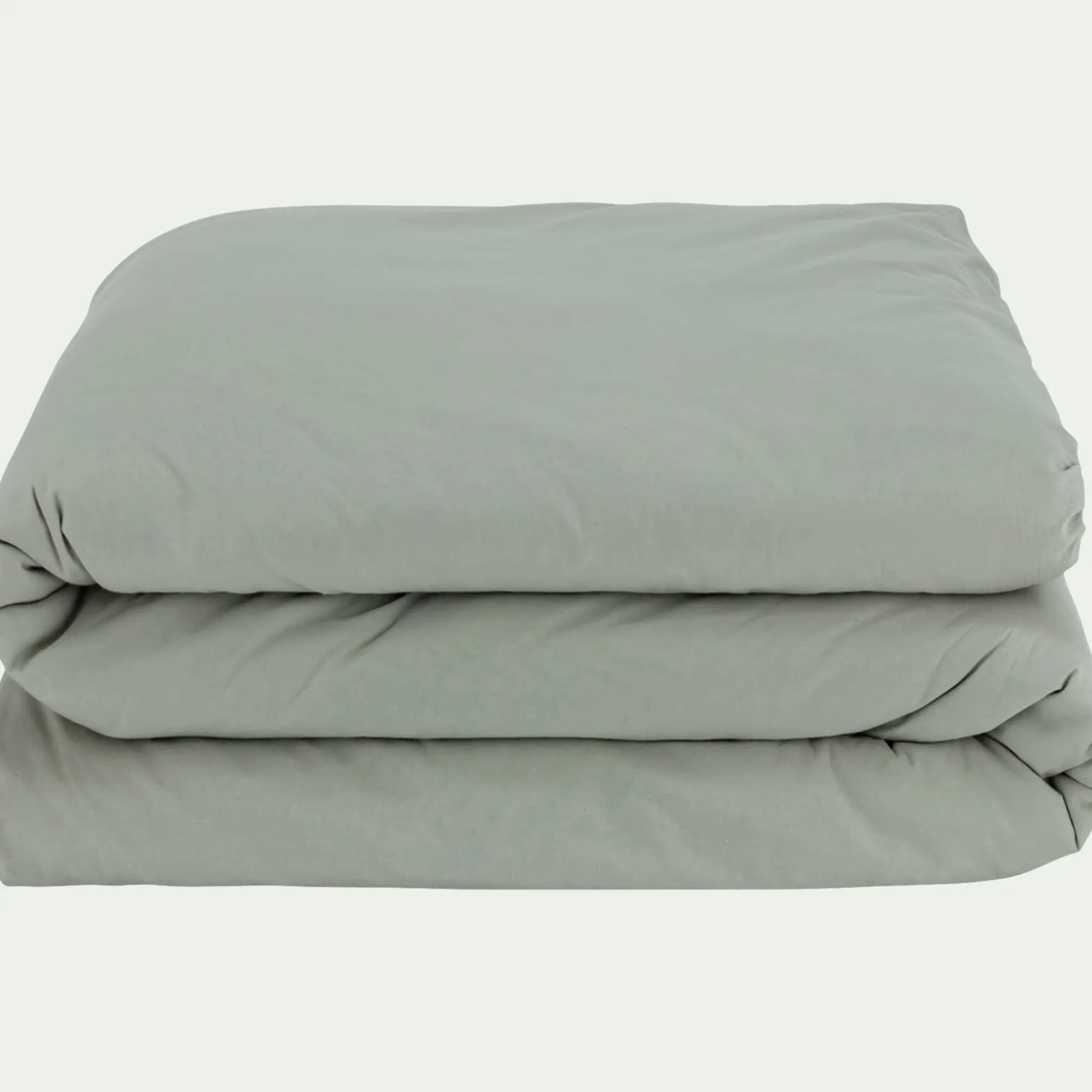 Housse de couette en coton 140x200cm - vert olivier