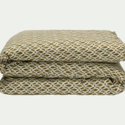 Housse de couette en percale de coton 240x220cm - brun