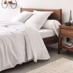 Housse de couette en percale de coton 240x220cm - blanc