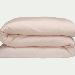 Housse de couette en satin lavé 240x220cm - rose pétale