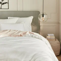 Housse de couette en satin lavé 240x220cm - blanc ventoux