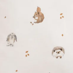 Housse de couette enfant 140x200cm et 1 taie d'oreiller 63x63cm motif animaux en coton - blanc