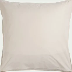 Housse de couette enfant 140x200cm et 1 taie d'oreiller 63x63cm motif floral en coton - beige ficelle