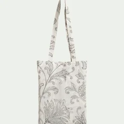 Housse de couette 240x220cm et 2 taies d'oreiller 63x63cm en percale de coton motif floral - blanc