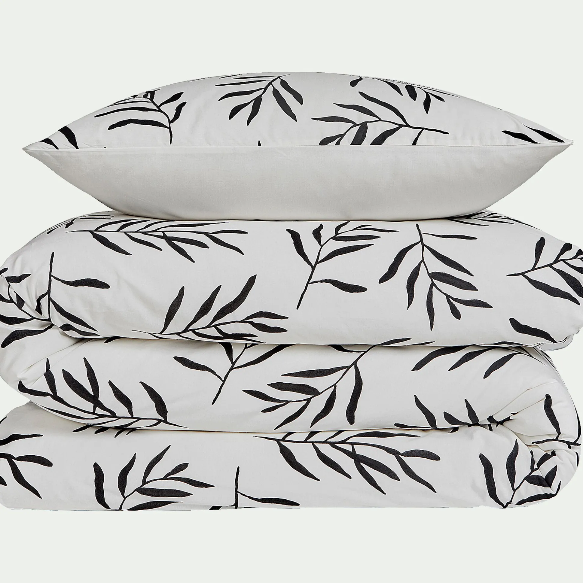 Housse de couette 240x220cm et 2 taies d'oreiller 63x63cm en coton - motifs branches d'aloyse